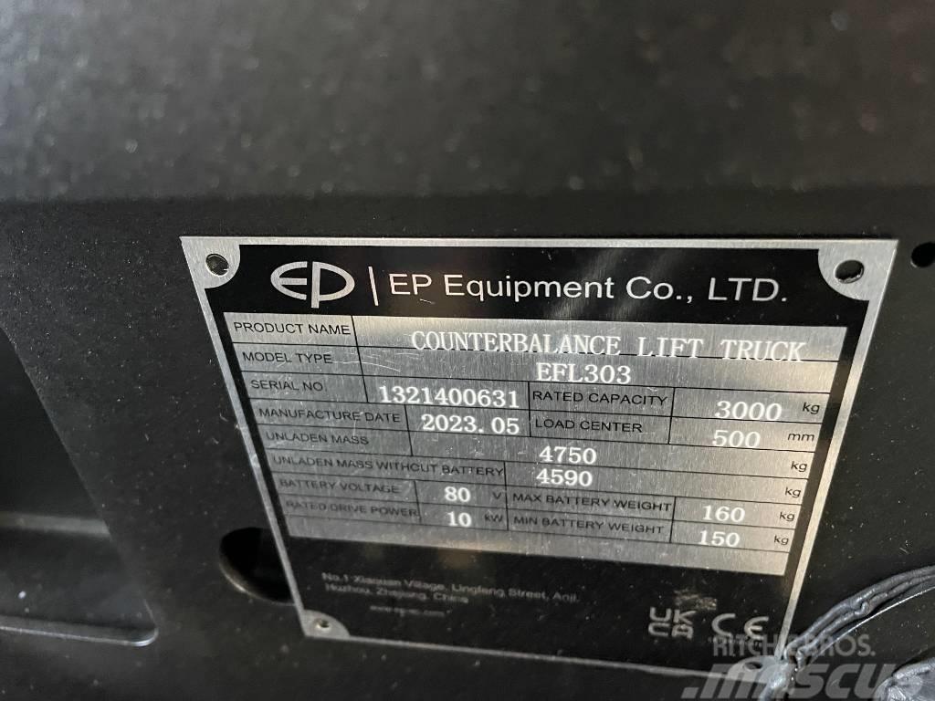 EP EFL303, Triplex, 4800mm, Vollkabine, Lithium Sähkötrukit