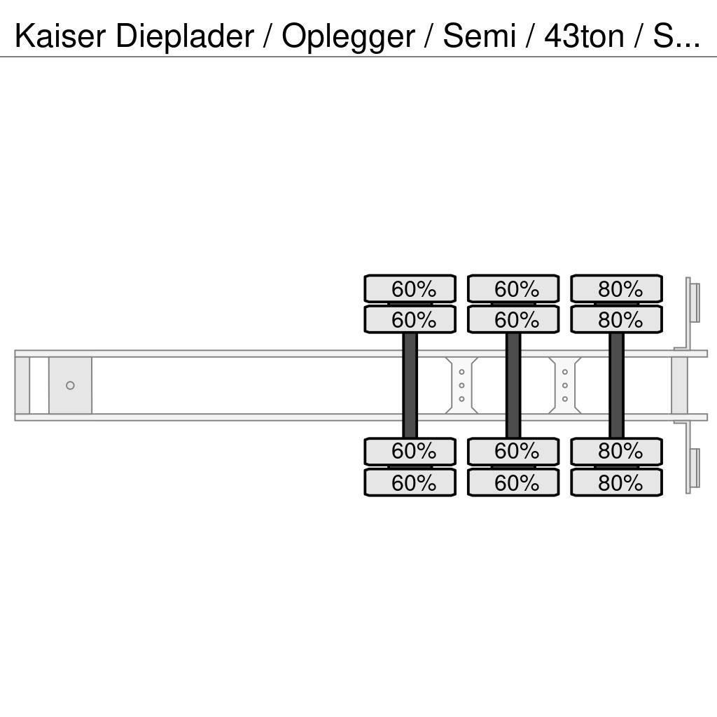 Kaiser Dieplader / Oplegger / Semi / 43ton / Steel Spring Puoliperävaunulavetit