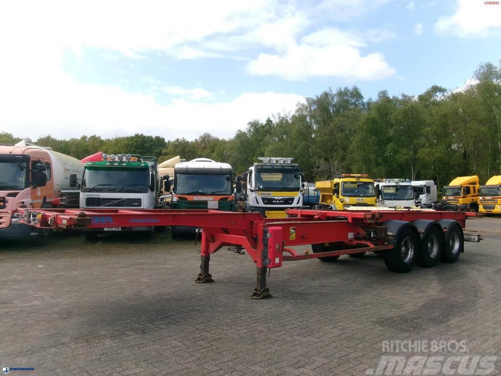 Asca 3-axle container trailer 20-40-45 ft + hydraulics Konttipuoliperävaunut