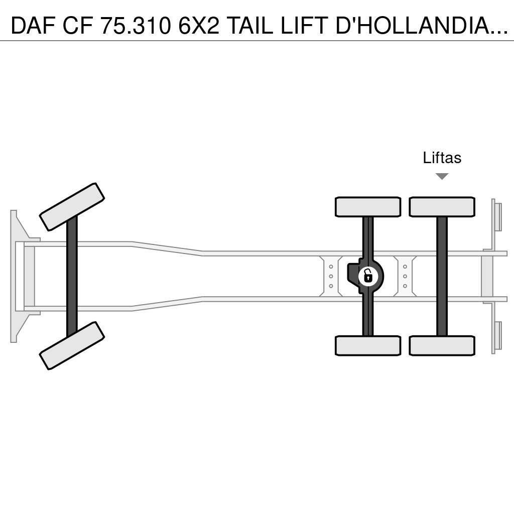DAF CF 75.310 6X2 TAIL LIFT D'HOLLANDIA 2500 KG - EURO Pressukapelli kuorma-autot