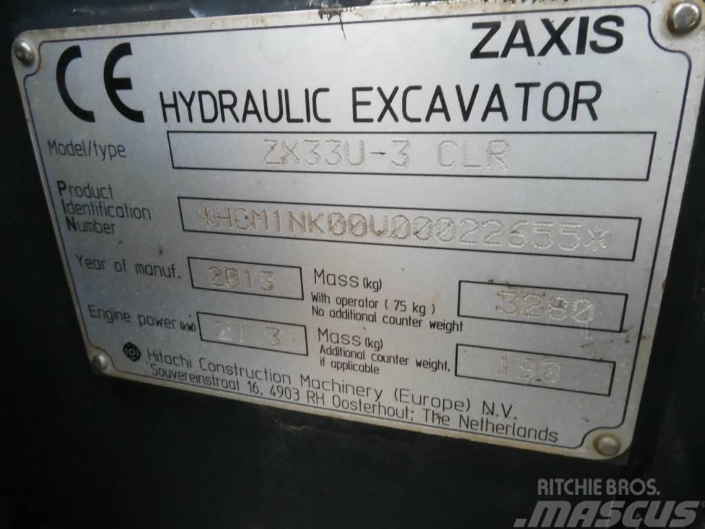 Hitachi ZX 33 U CLR Minikaivukoneet < 7t