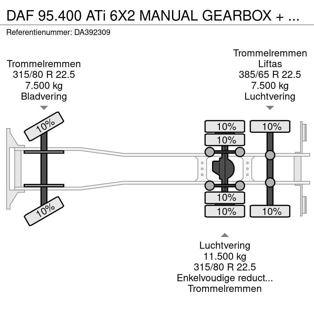 DAF 95.400 ATi 6X2 MANUAL GEARBOX + VOITH RETARDER - 1 Säiliöautot
