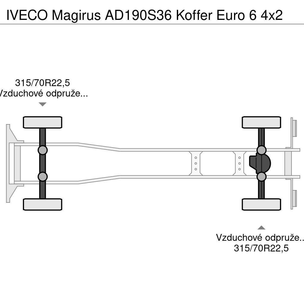 Iveco Magirus AD190S36 Koffer Euro 6 4x2 Umpikorikuorma-autot