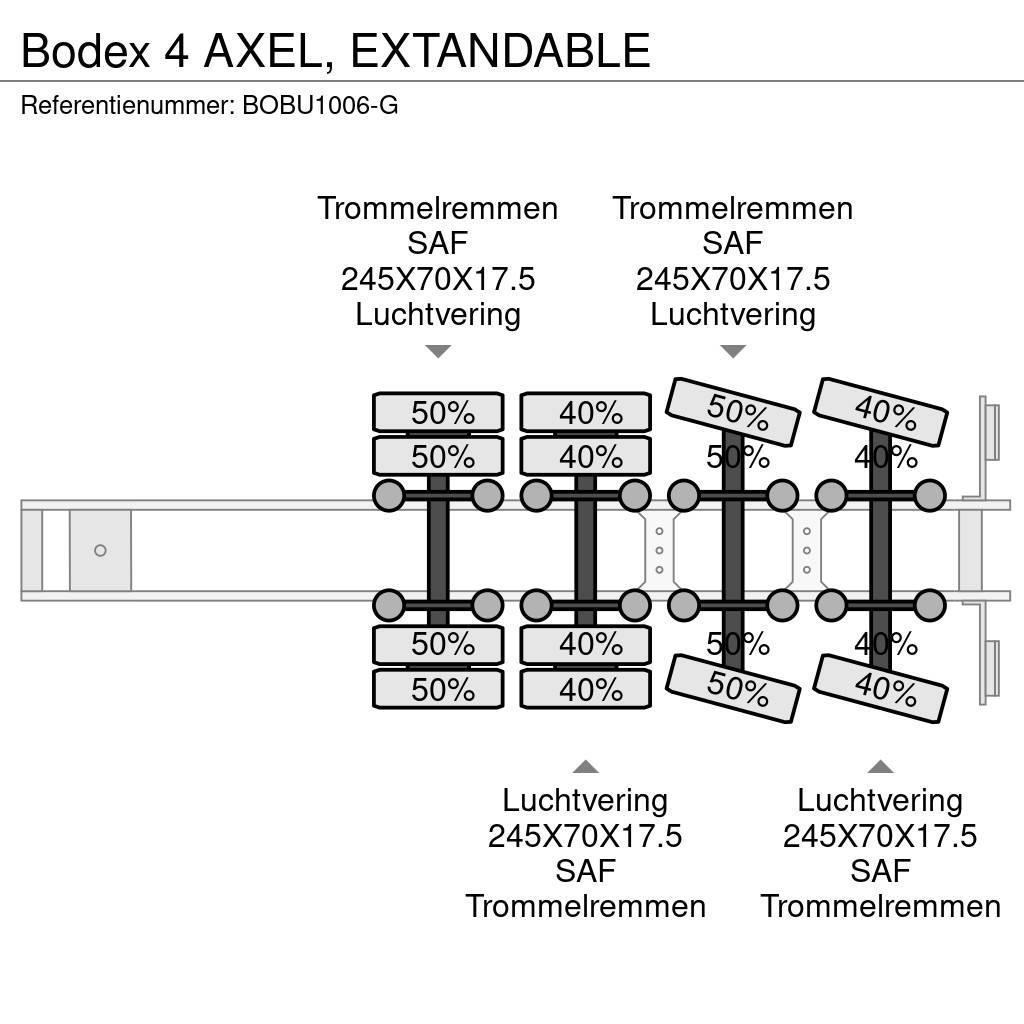 Bodex 4 AXEL,  EXTANDABLE Puoliperävaunulavetit