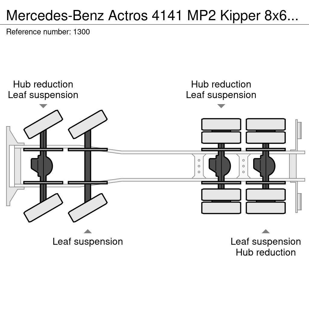 Mercedes-Benz Actros 4141 MP2 Kipper 8x6 V6 Manuel Gearbox Full Sora- ja kippiautot