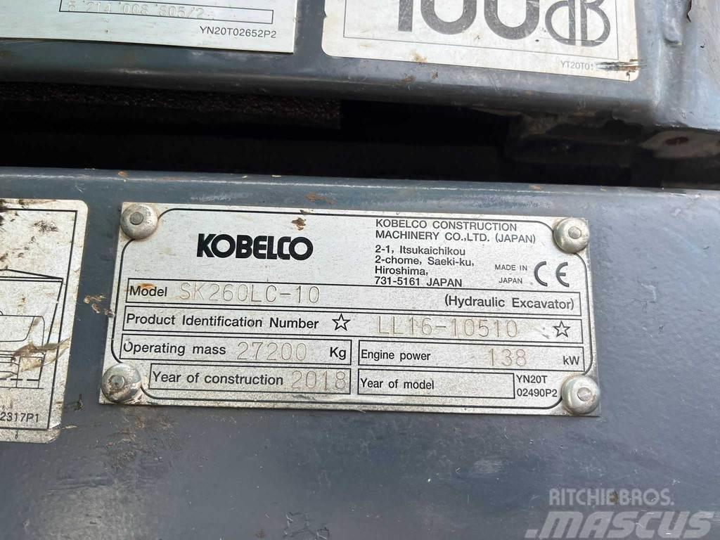 Kobelco SK 260 LC-10 2 BUCKETS / AC / CENTRAL LUBRICATION Telakaivukoneet
