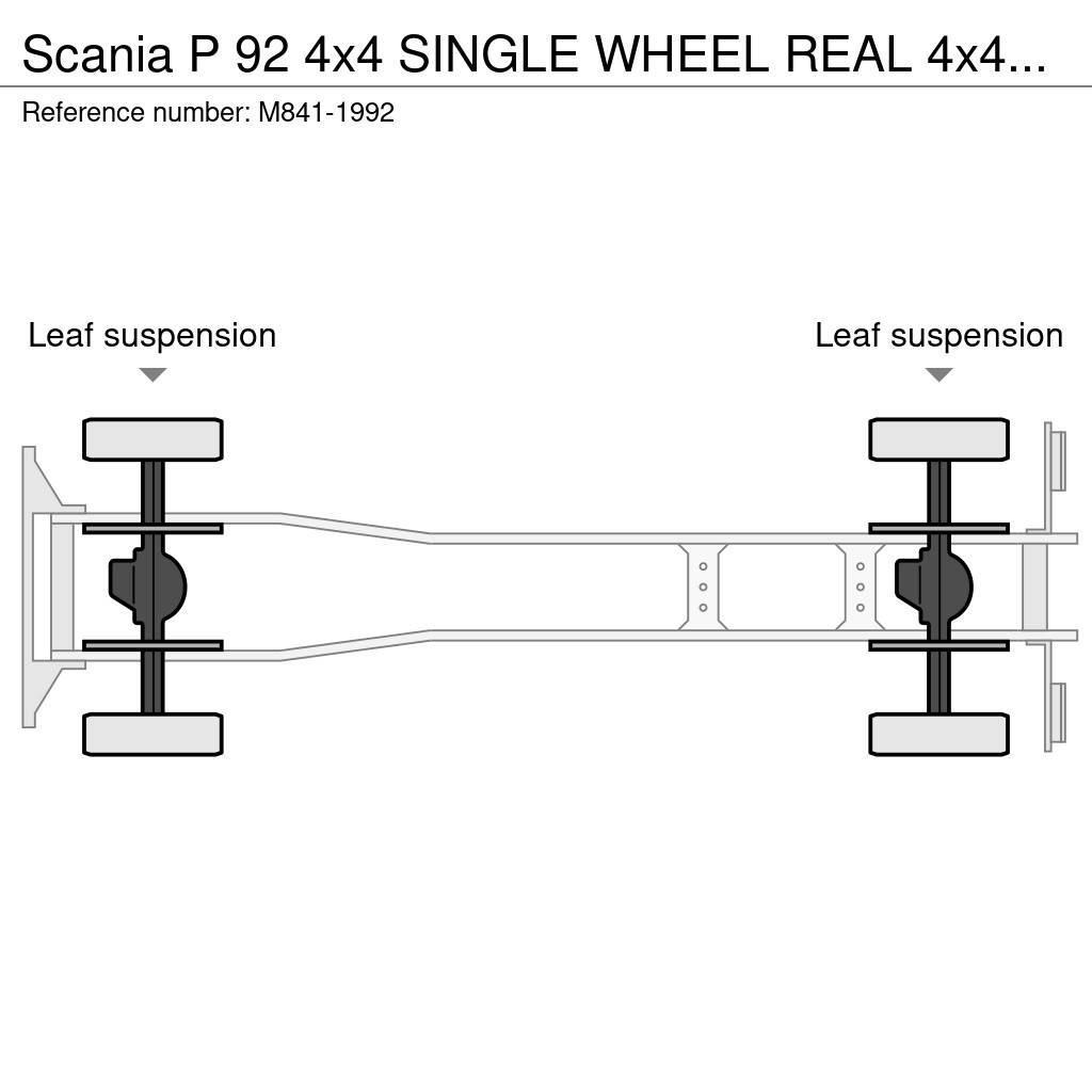 Scania P 92 4x4 SINGLE WHEEL REAL 4x4 WITH ONLY 26612 KM Koukkulava kuorma-autot