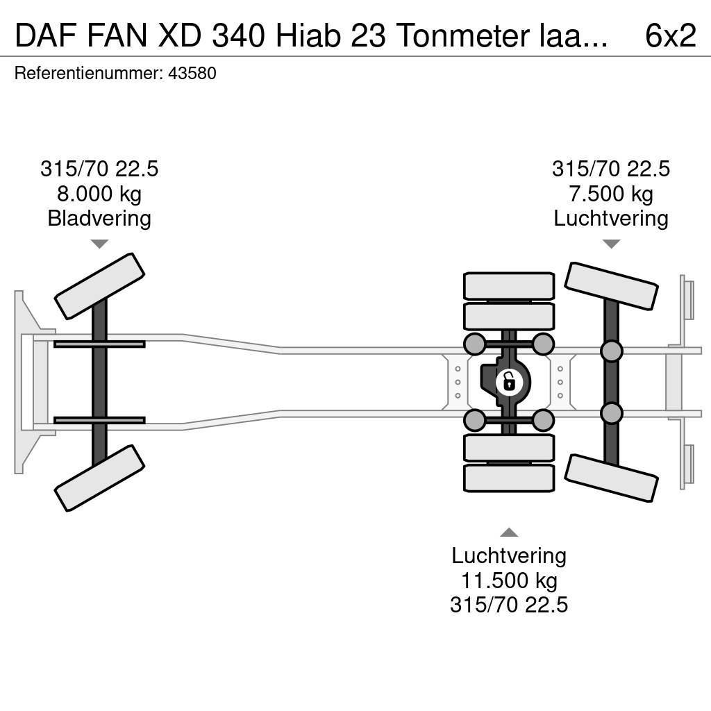 DAF FAN XD 340 Hiab 23 Tonmeter laadkraan + Welvaarts Jäteautot
