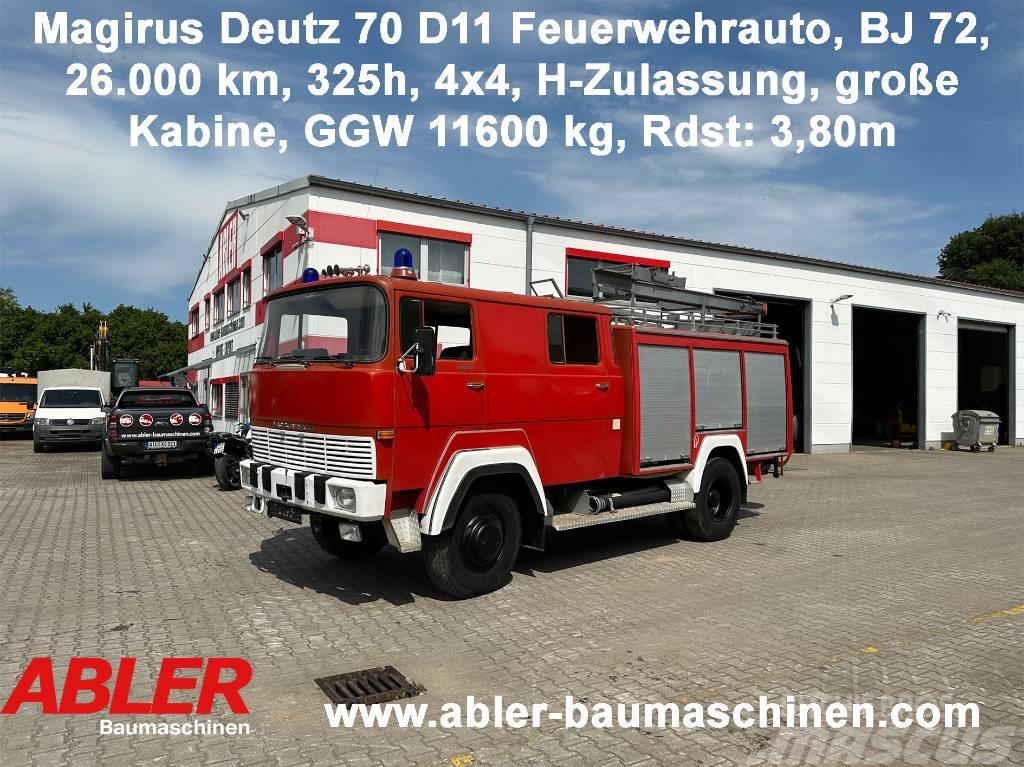 Magirus Deutz 70 D11 Feuerwehrauto 4x4 H-Zulassung Umpikorikuorma-autot