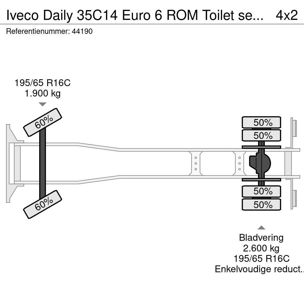 Iveco Daily 35C14 Euro 6 ROM Toilet servicewagen Paine-/imuautot