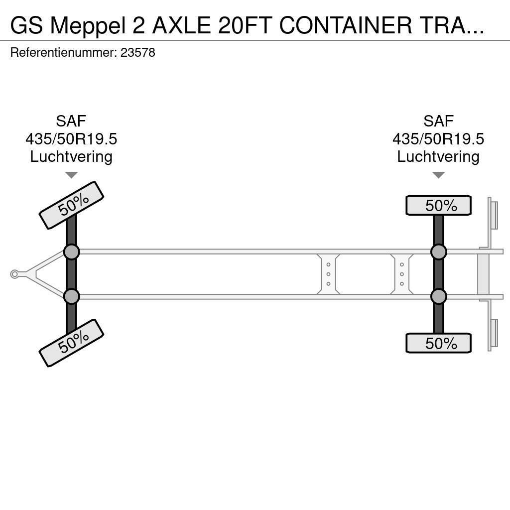 GS Meppel 2 AXLE 20FT CONTAINER TRANSPORT TRAILER Täyskonttiperävaunut