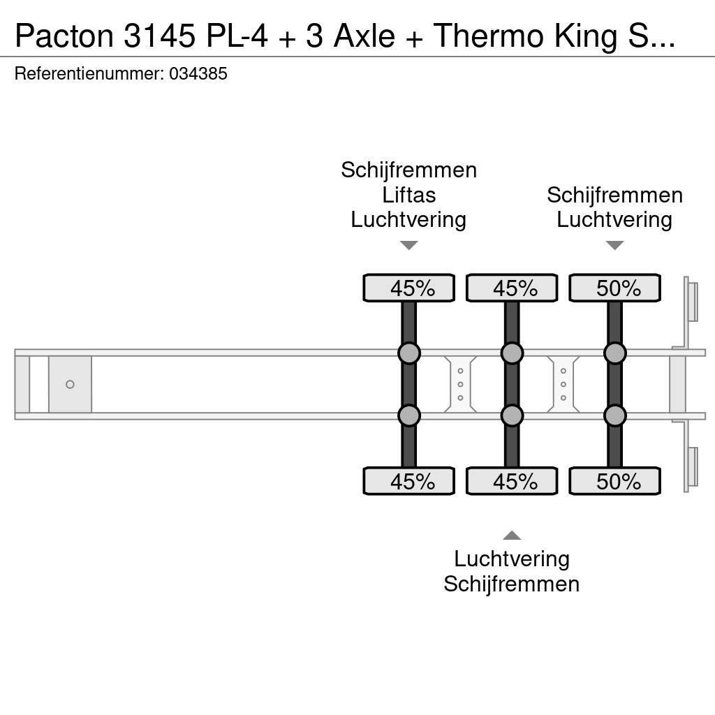 Pacton 3145 PL-4 + 3 Axle + Thermo King SMX SR Kylmä-/Lämpökoripuoliperävaunut