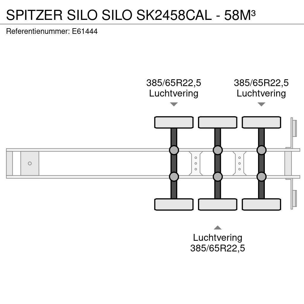 Spitzer Silo SILO SK2458CAL - 58M³ Säiliöpuoliperävaunut