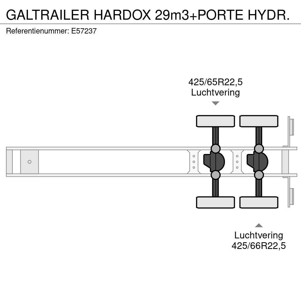  GALTRAILER HARDOX 29m3+PORTE HYDR. Kippipuoliperävaunut