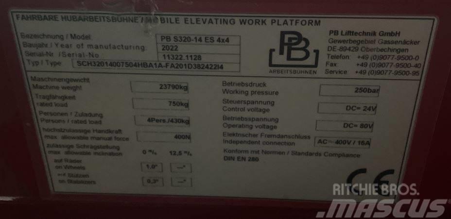 PB S320-14 4x4, high rack lift, 32m,like Holland Lift Saksilavat
