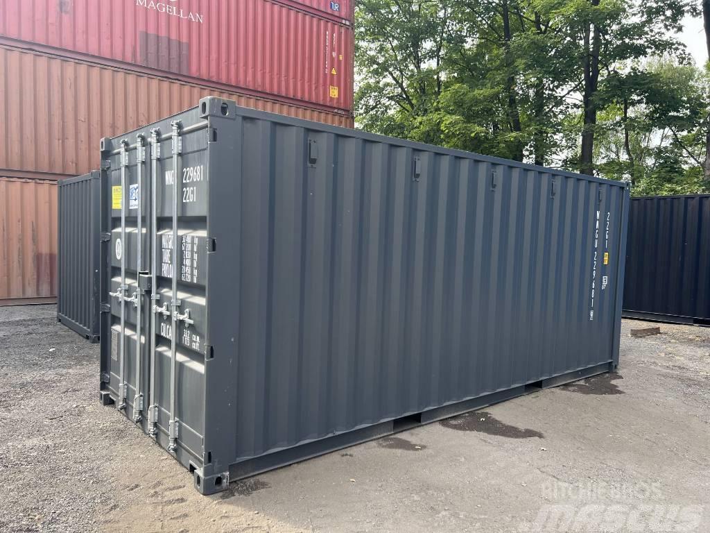  20' DV Lagercontainer ONE WAY Seecontainer/RAL7016 Varastokontit