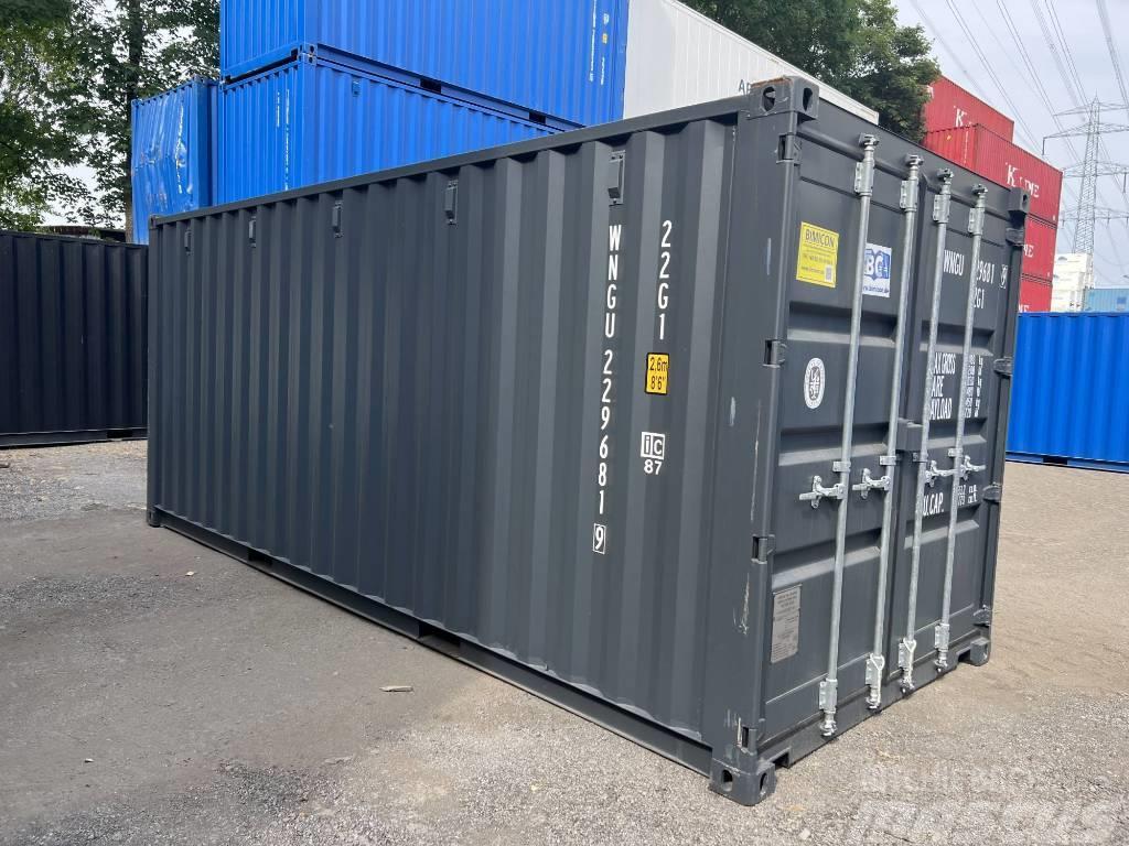  20' DV Lagercontainer ONE WAY Seecontainer/RAL7016 Varastokontit