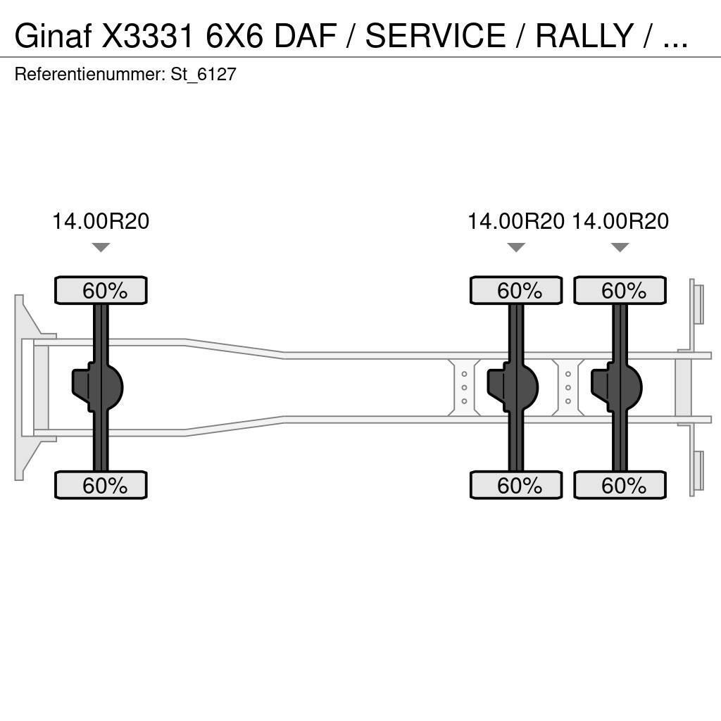 Ginaf X3331 6X6 DAF / SERVICE / RALLY / T5 / DAKAR Umpikorikuorma-autot