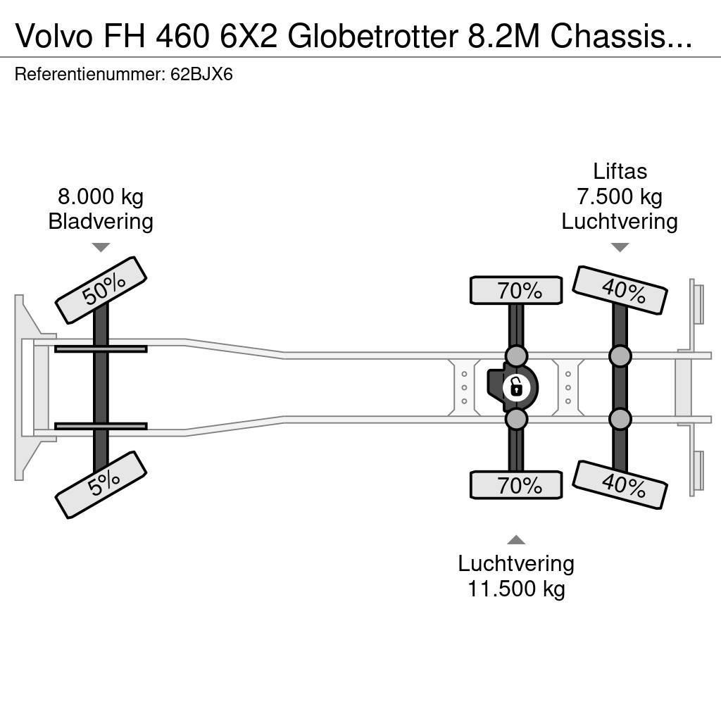 Volvo FH 460 6X2 Globetrotter 8.2M Chassis Xenon NL Truc Kuorma-autoalustat