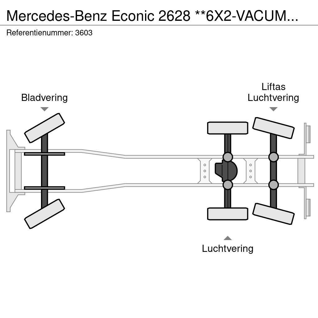 Mercedes-Benz Econic 2628 **6X2-VACUMTRUCK-HYDROCUREUR** Paine-/imuautot