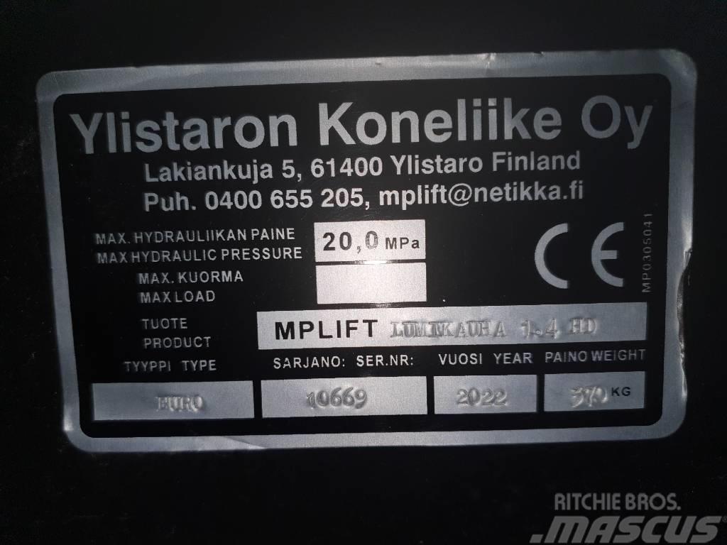 Mp-lift Lumikauha 1,4m3 / 2,4m EURO HD Etukuormaimen varusteet