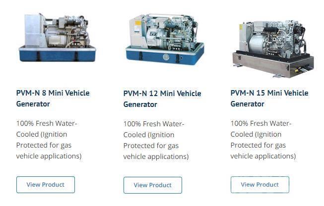 Fischer Panda generator Vehicle AC 15 Mini PVK-U Series Dieselgeneraattorit