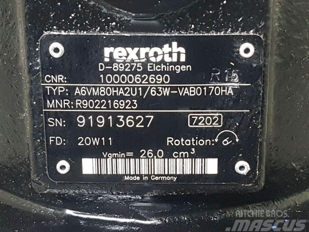 Wacker Neuson 1000062690-Rexroth A6VM80-Drive motor/Fahrmotor Hydrauliikka