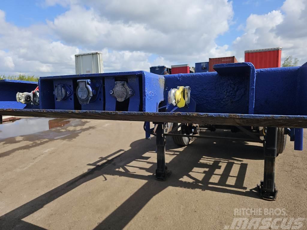 Renders 2 axle 20 ft container chassis steel springs bpw d Konttipuoliperävaunut