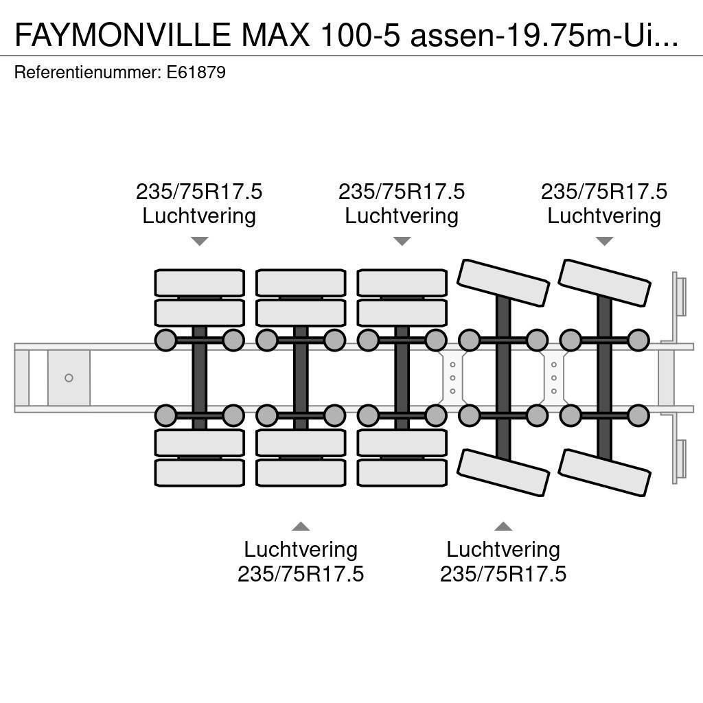 Faymonville MAX 100-5 assen-19.75m-Uitschuifbaar/extensible/ex Puoliperävaunulavetit