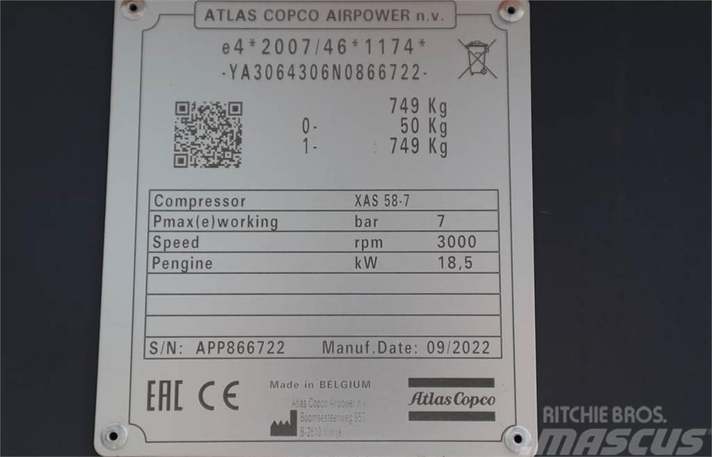Atlas Copco XAS 58-7 Valid inspection, *Guarantee! Diesel, Vol Kompressorit