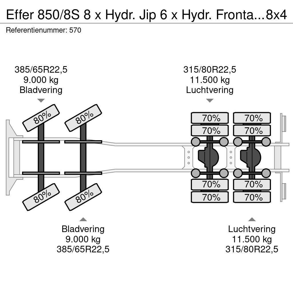 Effer 850/8S 8 x Hydr. Jip 6 x Hydr. Frontabstutzung Vol Mobiilinosturit