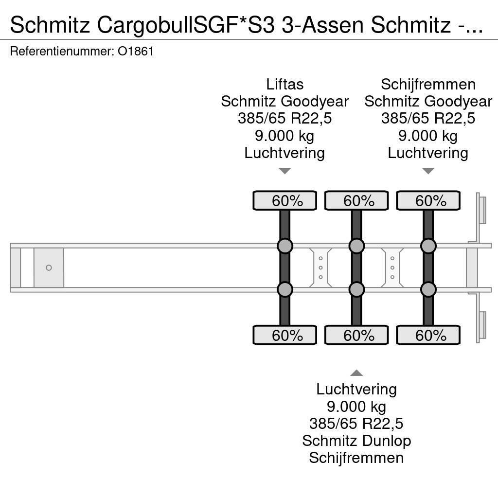 Schmitz Cargobull SGF*S3 3-Assen Schmitz - LiftAxle - All Connection Konttipuoliperävaunut