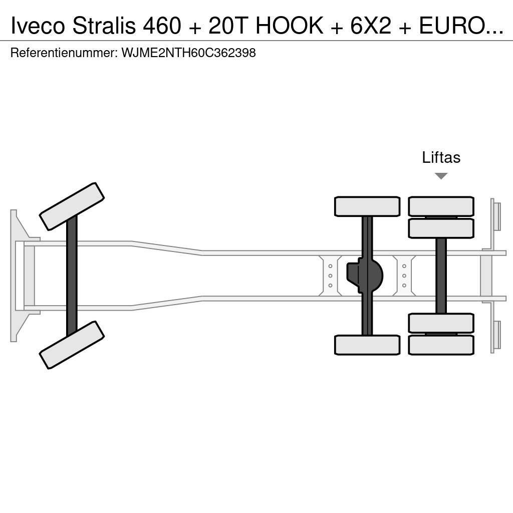 Iveco Stralis 460 + 20T HOOK + 6X2 + EURO 6 + 12 PC IN S Koukkulava kuorma-autot