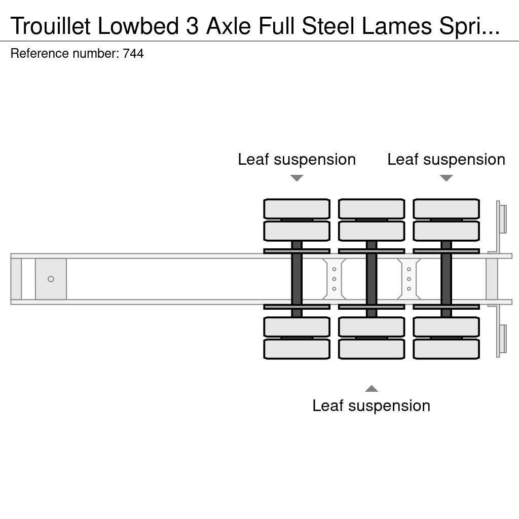 Trouillet Lowbed 3 Axle Full Steel Lames Spring Suspension 1 Puoliperävaunulavetit