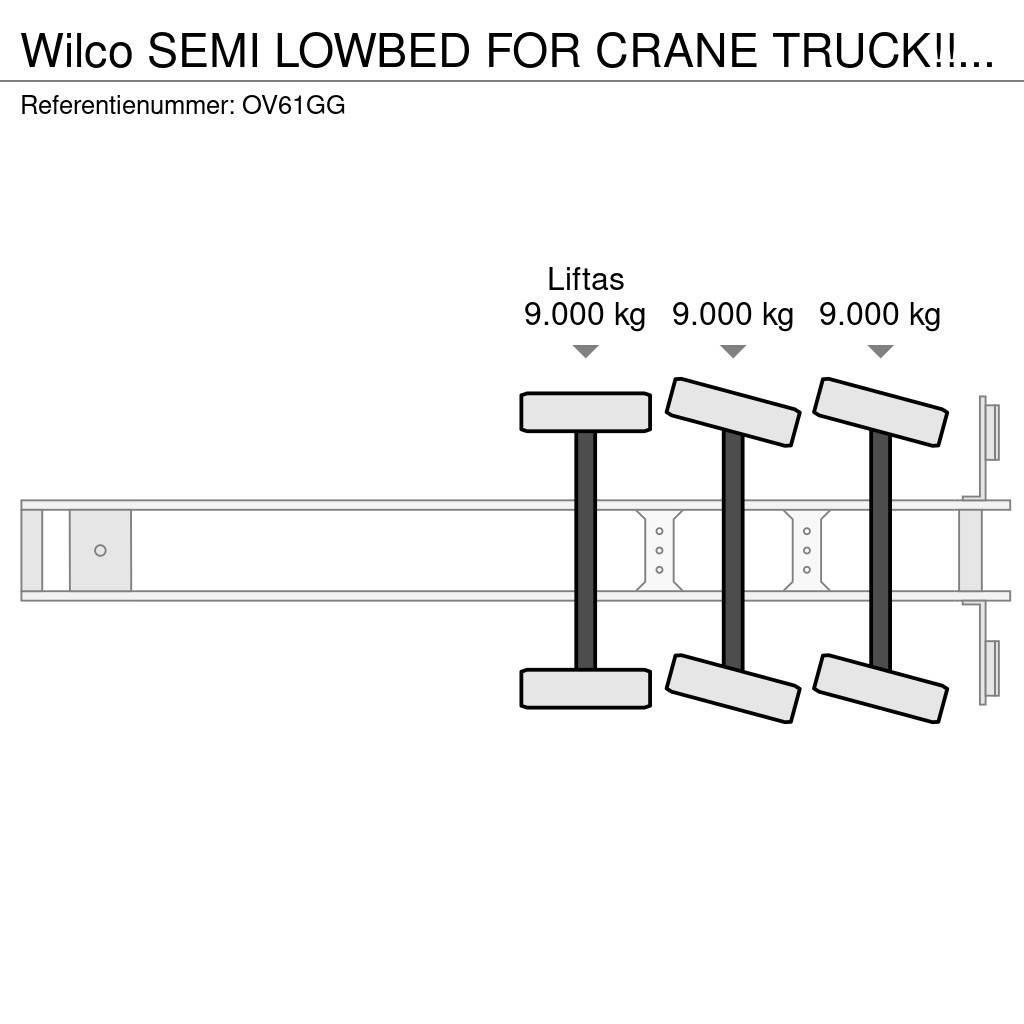Wilco SEMI LOWBED FOR CRANE TRUCK!!2x steering axle Puoliperävaunulavetit