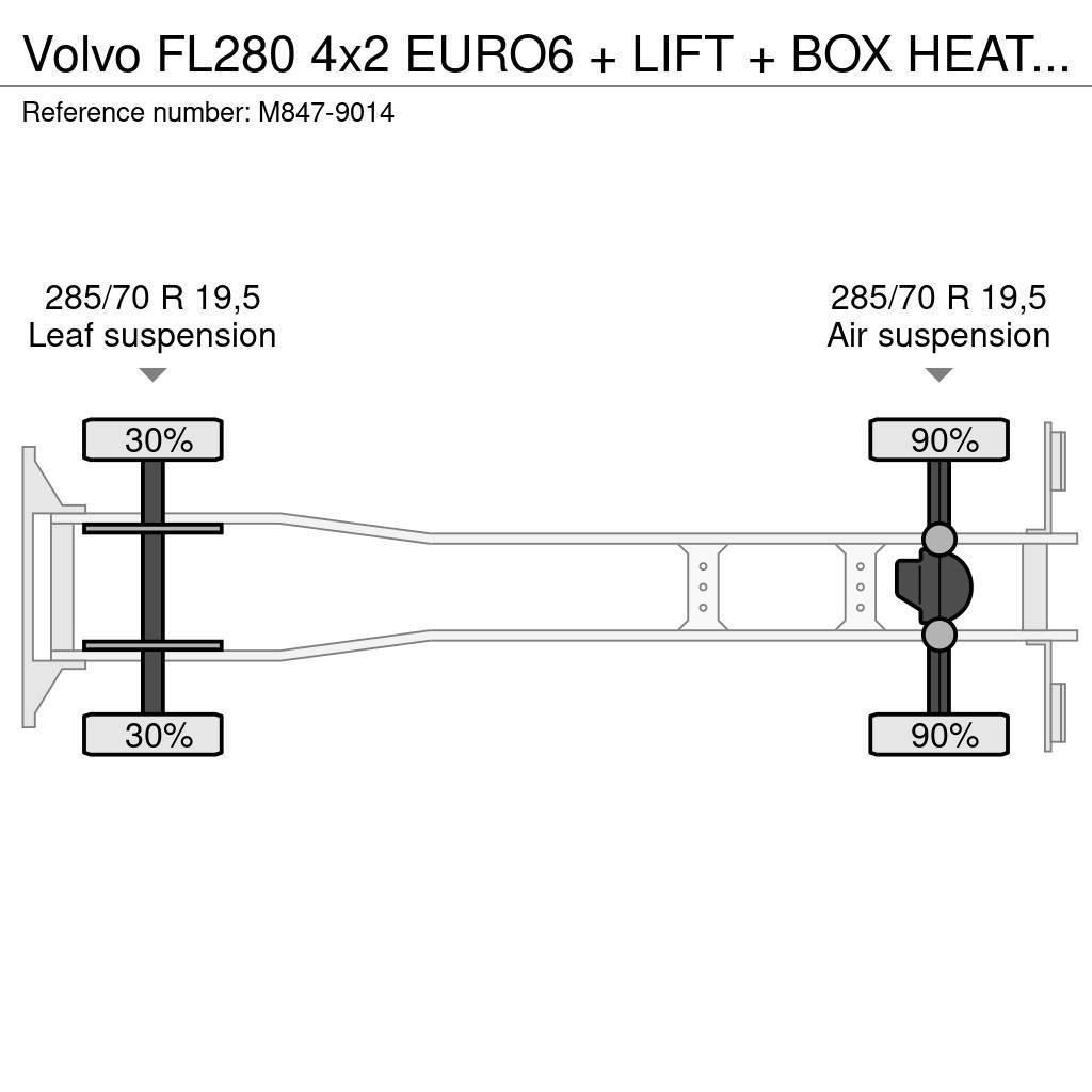 Volvo FL280 4x2 EURO6 + LIFT + BOX HEATING Umpikorikuorma-autot