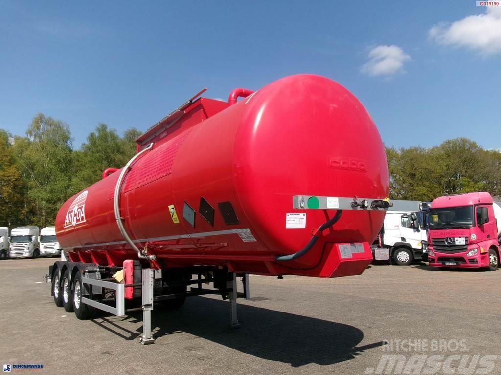 Cobo Bitumen tank inox 34 m3 / 1 comp Säiliöpuoliperävaunut