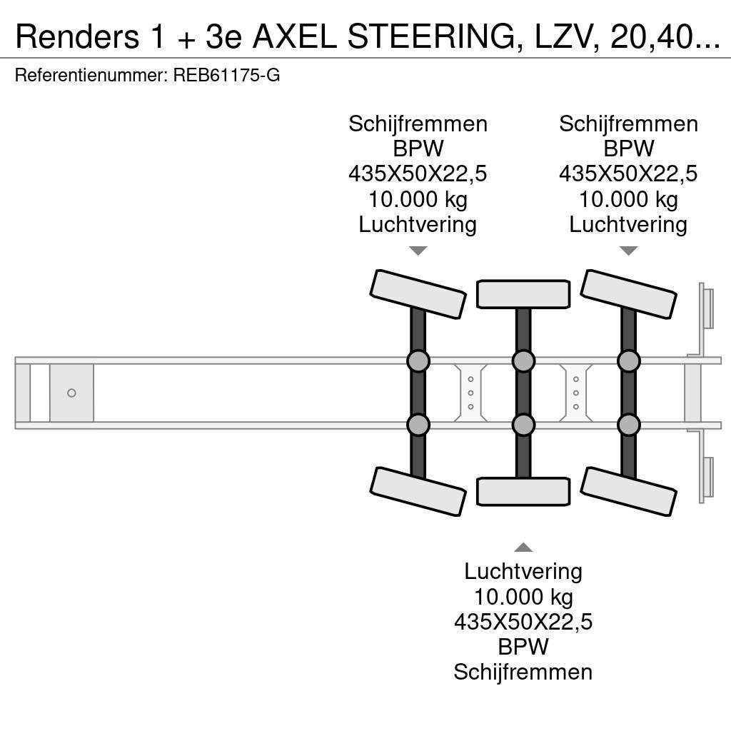 Renders 1 + 3e AXEL STEERING, LZV, 20,40,45 FT Konttipuoliperävaunut