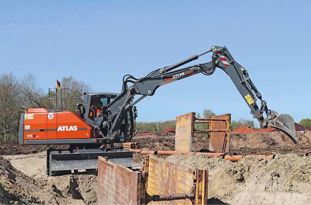 Atlas 175 W Koparka kołowa wheeled excavator Pyöräkaivukoneet