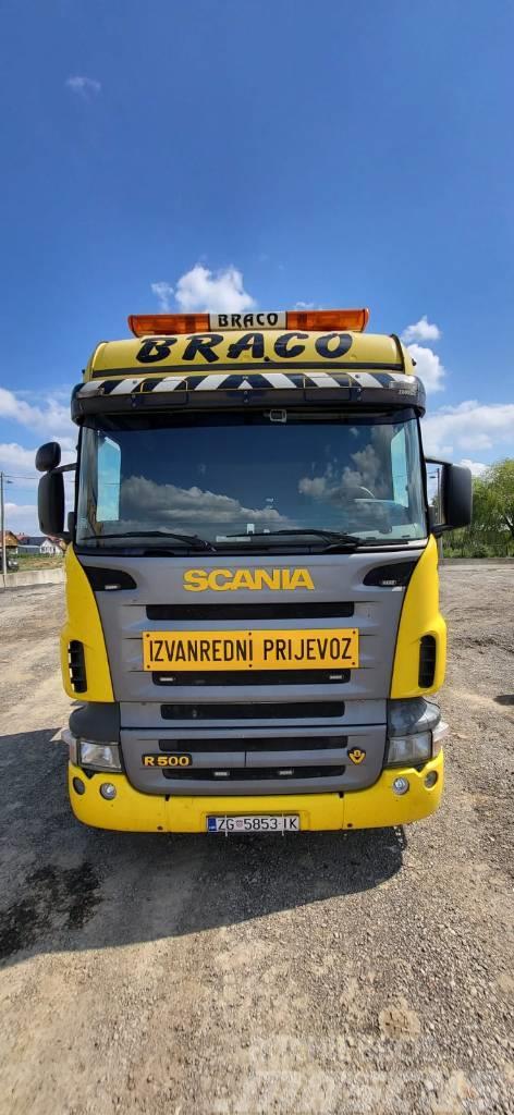 Scania i Goldhofer prikolica R 500 LA Vetopöytäautot