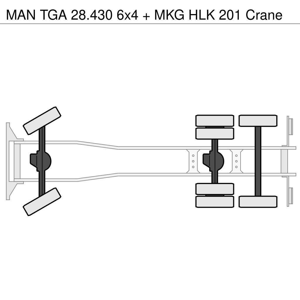 MAN TGA 28.430 6x4 + MKG HLK 201 Crane Mobiilinosturit