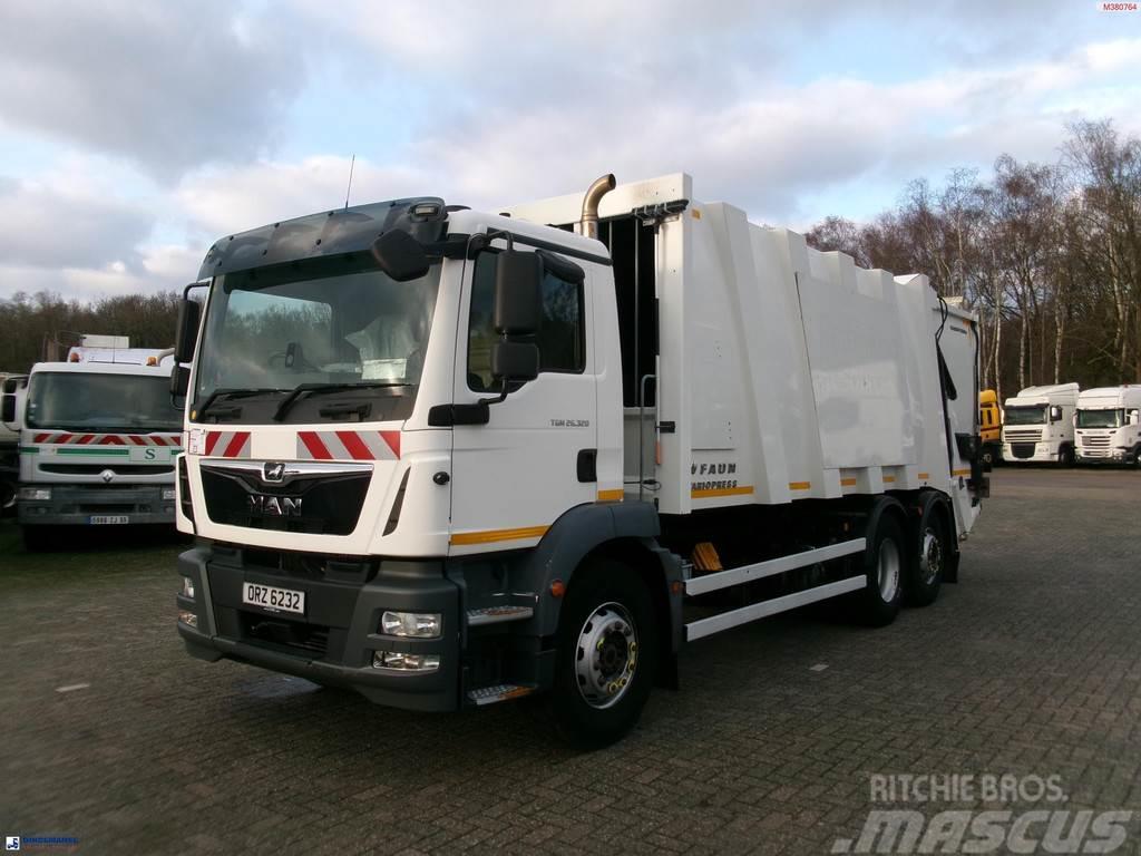 MAN TGM 26.320 6X2 Euro 6 RHD Faun refuse truck Jäteautot