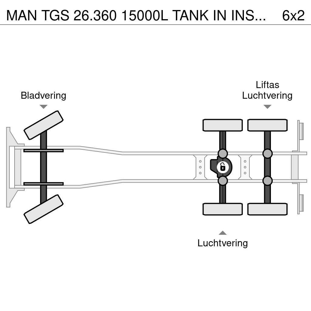 MAN TGS 26.360 15000L TANK IN INSULATED STAINLESS STEE Säiliöautot