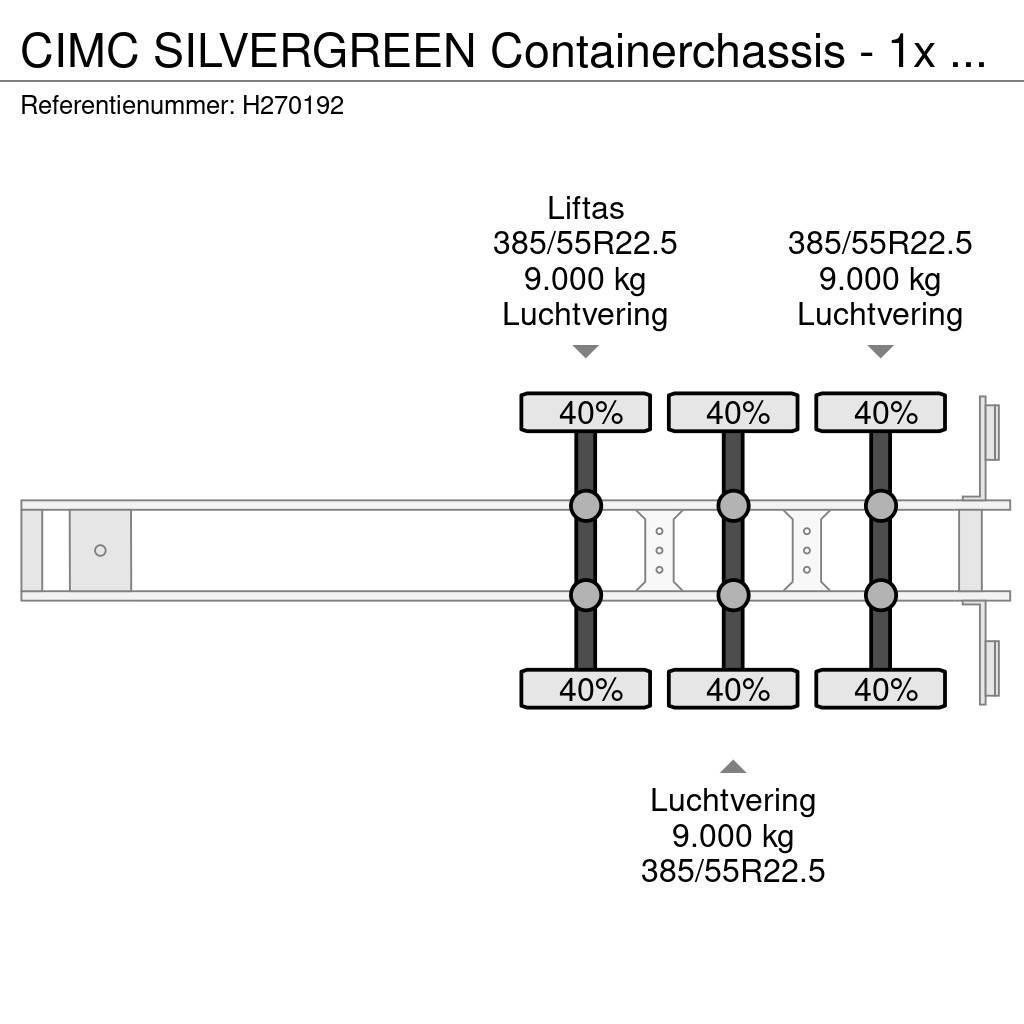 CIMC Silvergreen Containerchassis - 1x 20FT 2x 20FT 1x Konttipuoliperävaunut