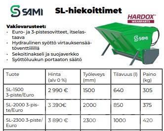 Sami SL 1500 3P/Euro Hiekan- ja suolanlevittimet