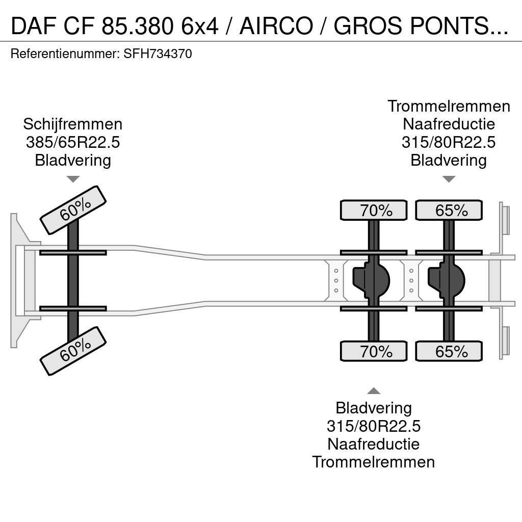DAF CF 85.380 6x4 / AIRCO / GROS PONTS - BIG AXLES / L Sora- ja kippiautot
