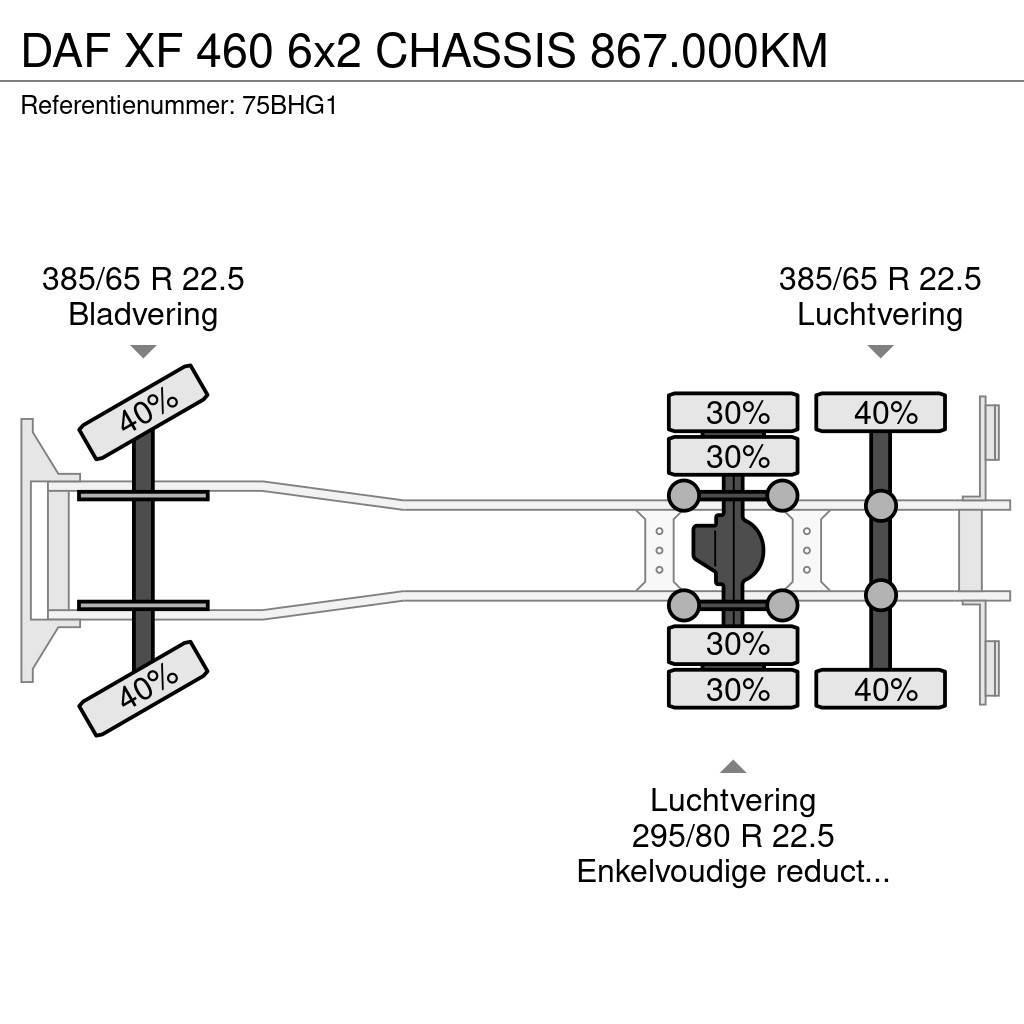 DAF XF 460 6x2 CHASSIS 867.000KM Kuorma-autoalustat