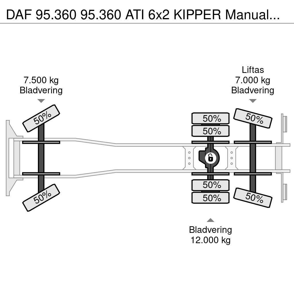 DAF 95.360 95.360 ATI 6x2 KIPPER Manualgetriebe Sora- ja kippiautot