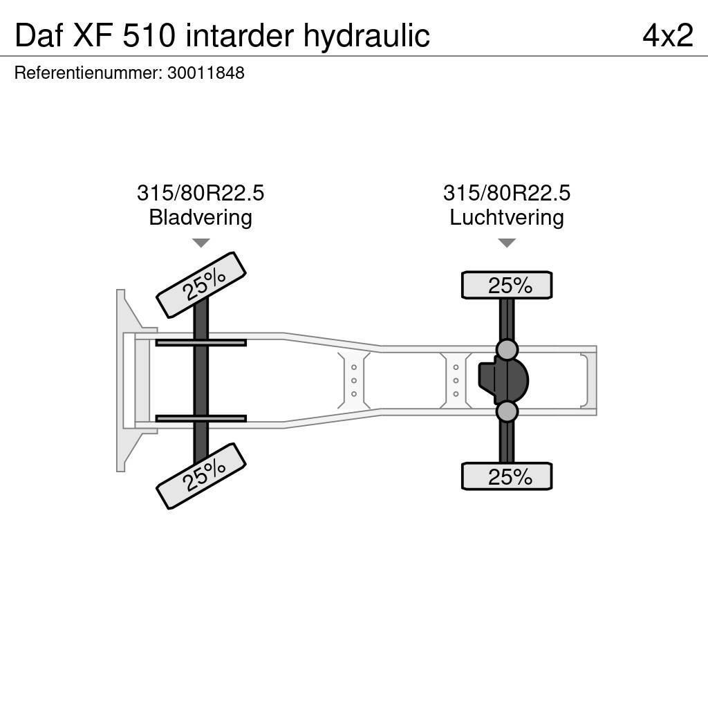 DAF XF 510 intarder hydraulic Vetopöytäautot