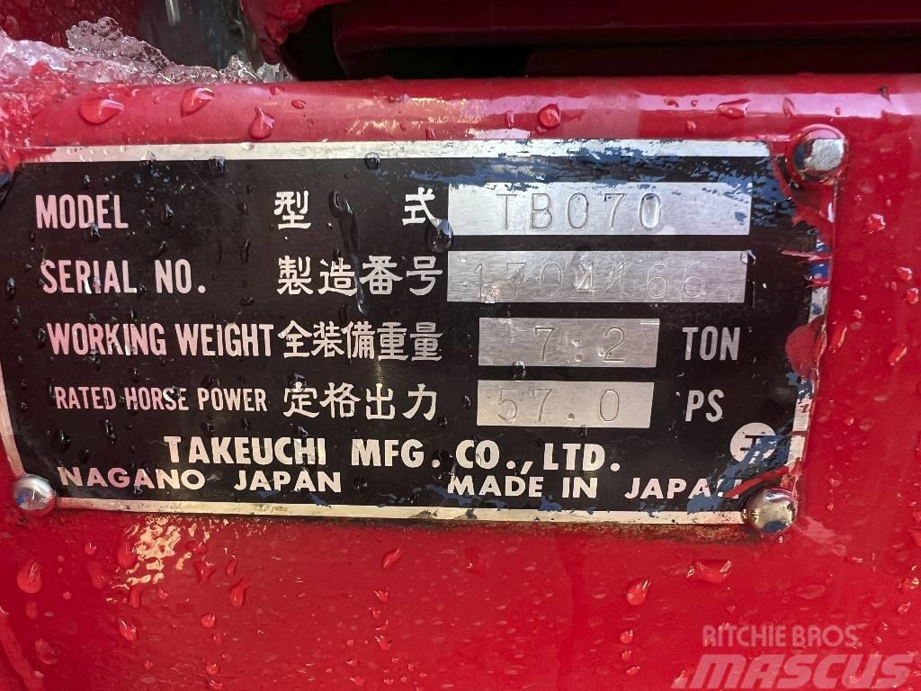 Takeuchi TB 070*+3xSchaufeln*7200 kg Minikaivukoneet < 7t